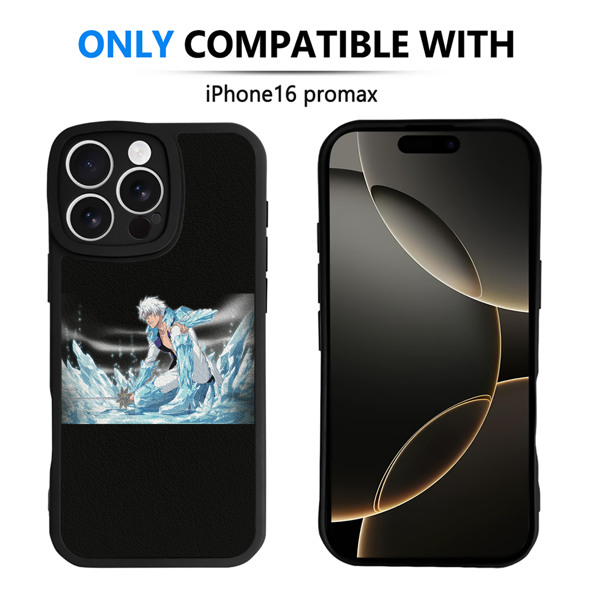 （画像用） ブリーチ 日番谷冬獅郎（ひつがや とうしろう） BLEACH Hitsugaya Toushirou 【iPhone 16シリーズ対応】シリコンスマホケース（レザー調） 材質：シリコン